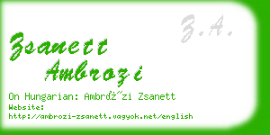 zsanett ambrozi business card